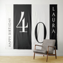 Bandera personalizada con nombre y edad, cumpleaño