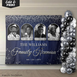 Tapiz Bandera Personalizada de Reunión Familiar, 7 Fotos