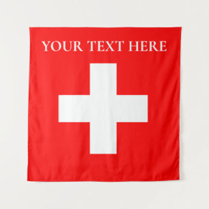 Tapiz Bandera personalizada de Suiza Schweiz Suiza Europ