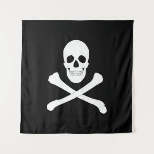 Tapiz Bandera pirata (cráneo y cruz) (Jolly Roger)