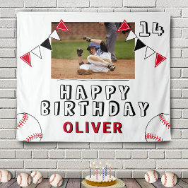 Tapiz Banderas de Bunting de Pelota de Béisbol Foto Cump