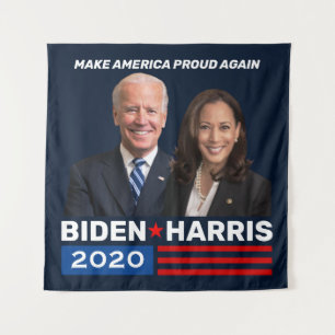 Tapiz Banderas de la Campaña Azul Biden Harris 2020