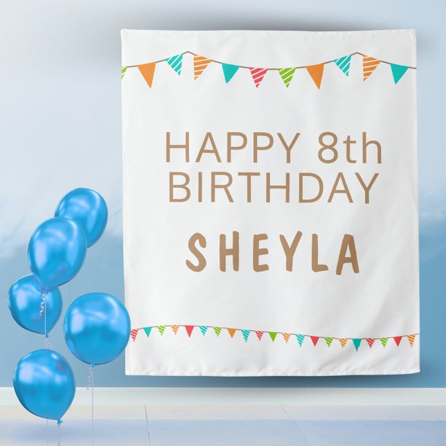 Tapiz Banderas divertidas y coloridas Cumpleaños feliz f (Subido por el creador)