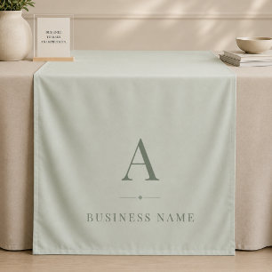 Tapiz Banderín de mesa de negocios verde sabio