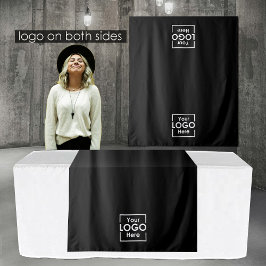 Tapiz Banner Black Table Runner Business 2 Logotipos Eve