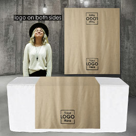 Tapiz Banner de gestión de tabla 2 Logotipos Faux Kraft