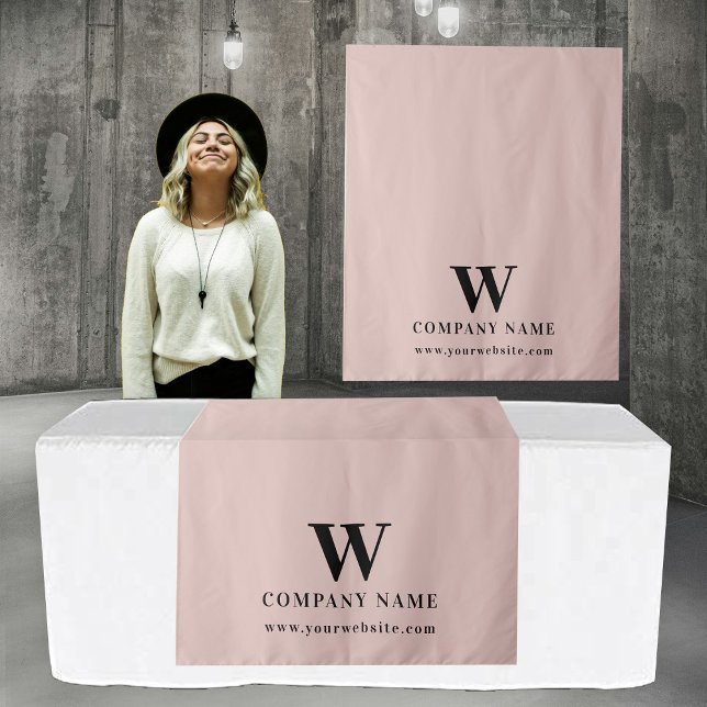 Tapiz Banner de personalizado Business Table Runner Eleg (Custom Business Table Runner Banner Elegant Pink Tapestry)