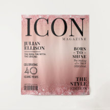Banner de Revista de Moda Personalizado, Fiesta en