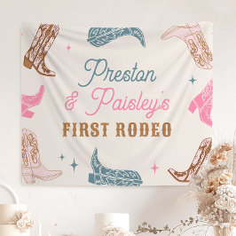 Tapiz Banner editable de Fiesta occidental