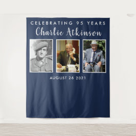 Tapiz banner para fotomontaje de 95 cumpleaños