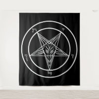 Tapiz Baphomet ENORME de 88" x 104"
