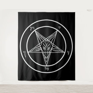 Tapiz Baphomet ENORME de 88" x 104"