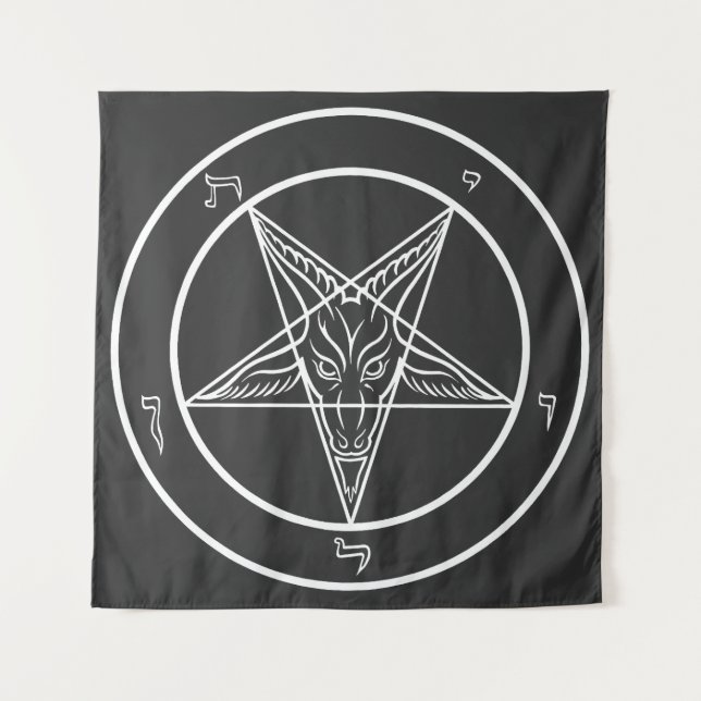 Tapiz Baphomet Sigil CoS (Anverso)