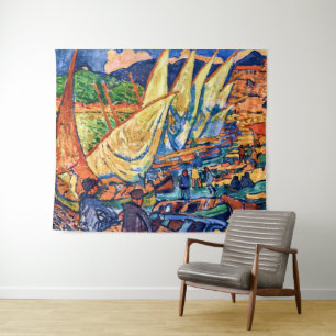 Tapiz Barcos de pesca, colisión Andre Derain