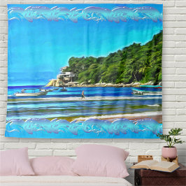 Tapiz Barcos pesqueros de Mismaloya 0346