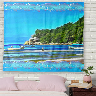 Tapiz Barcos pesqueros de Mismaloya 0346