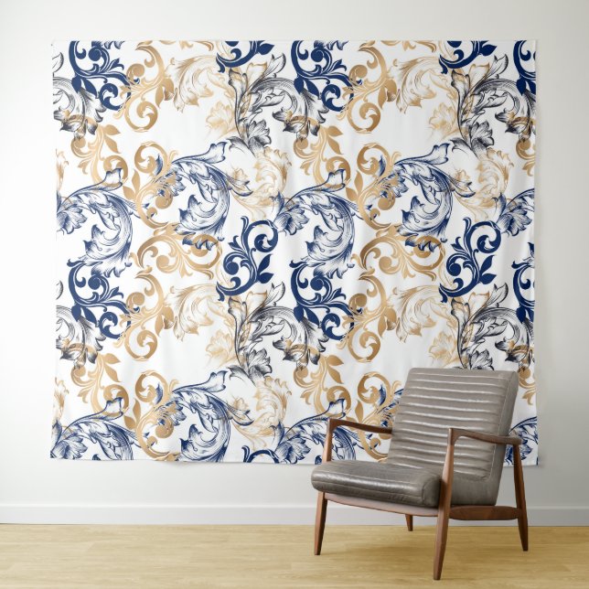 Tapiz Baroque-Style Retro Classic Pattern  (In situ (horizontal))