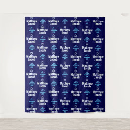 Tapiz Barra Mitzvah Paso y Repetir fondo Fiesta