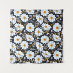 Tapiz Barroco dorado: Textura de la cadena floral