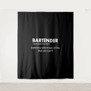 Tapiz Bartender Funny Bartender Definición Beer Vodka Wh