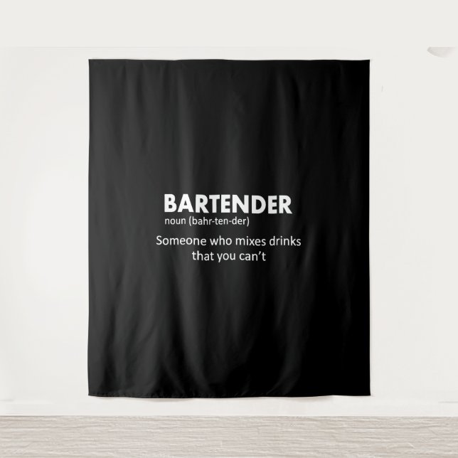 Tapiz Bartender Funny Bartender Definición Beer Vodka Wh (Anverso)