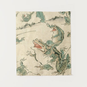 Tapiz Batalla De Las Ranas - Kawanabe Kyosai