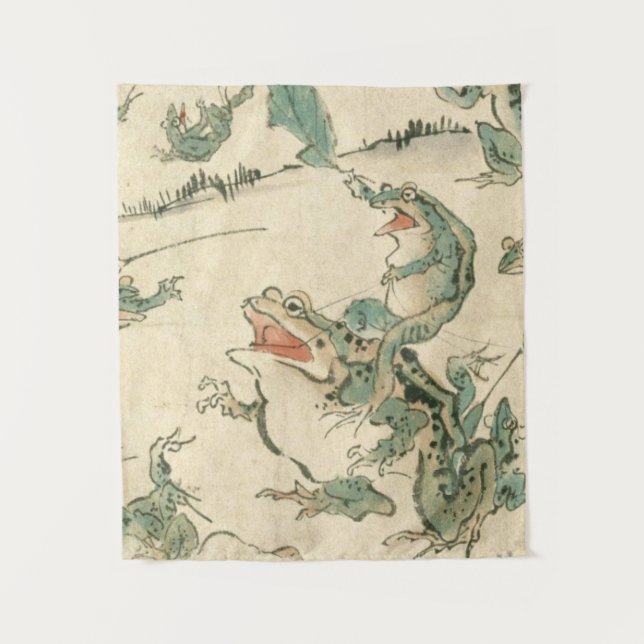 Tapiz Batalla De Las Ranas - Kawanabe Kyosai (Anverso)