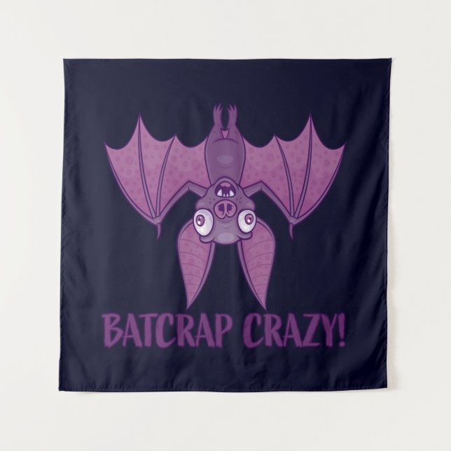 Tapiz Batcrap Crazy Wacky Cartoon Bat (Anverso)