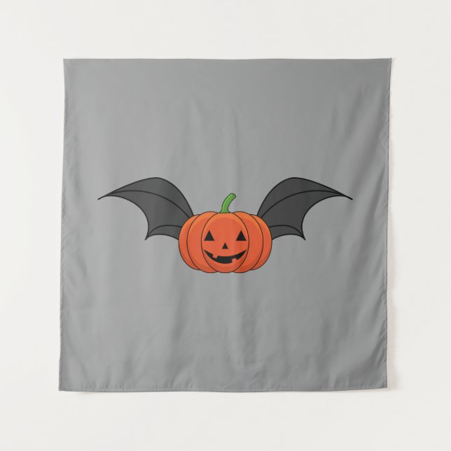 Tapiz Bate de calabaza de Halloween (Anverso)