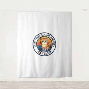 Tapiz Batería Social de Introvertido Gato Diseño de Gati