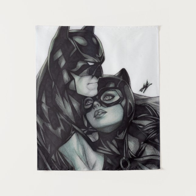 Tapiz Batman & Catwoman ~ Bruce wayne & Selina Kyle (Anverso)