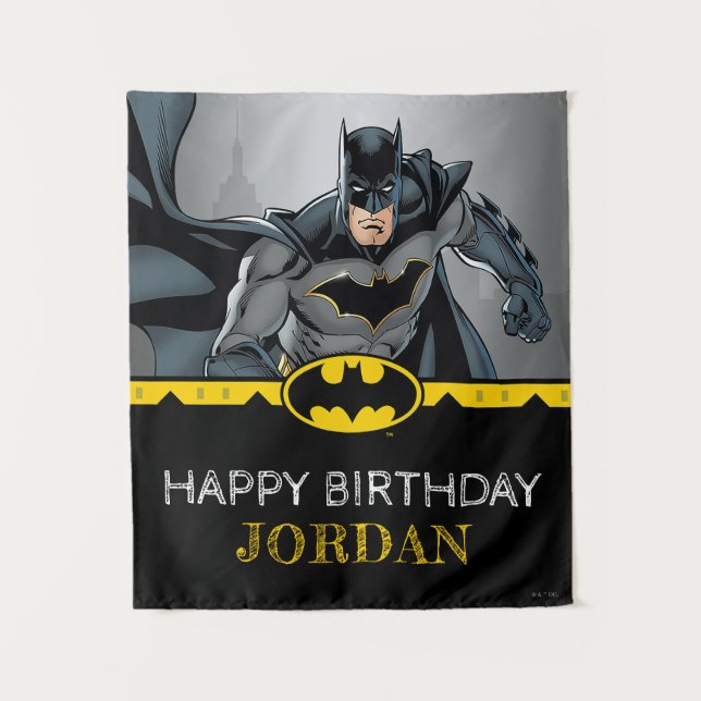 Tapiz Batman | Pizarra Feliz Cumpleaños (Anverso)