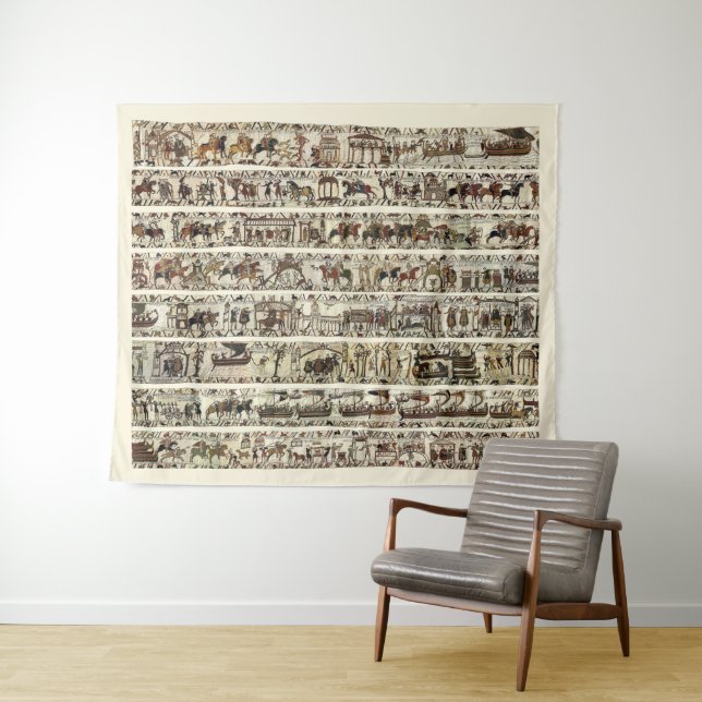 Tapiz BAYEUX TAPESTRY 1066 Batalla de los Hastings (In situ (horizontal))