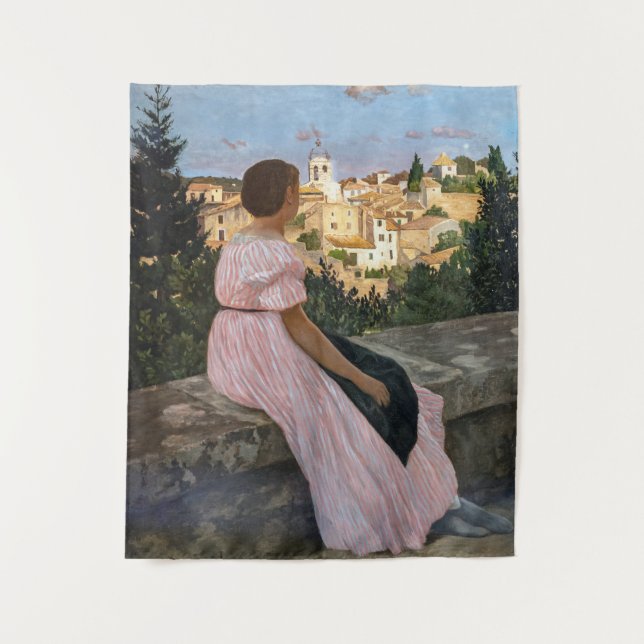 Tapiz Bazille Frederic - El Vestido Rosa (Anverso)