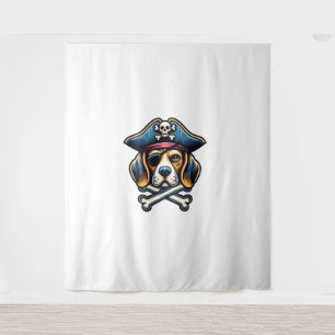 Tapiz Beagle Pirate Costume Skull Crossbone Dog Amantes
