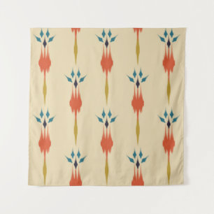 Tapiz Beautiful Ethnic abstract ikat art. Seamless Kasur