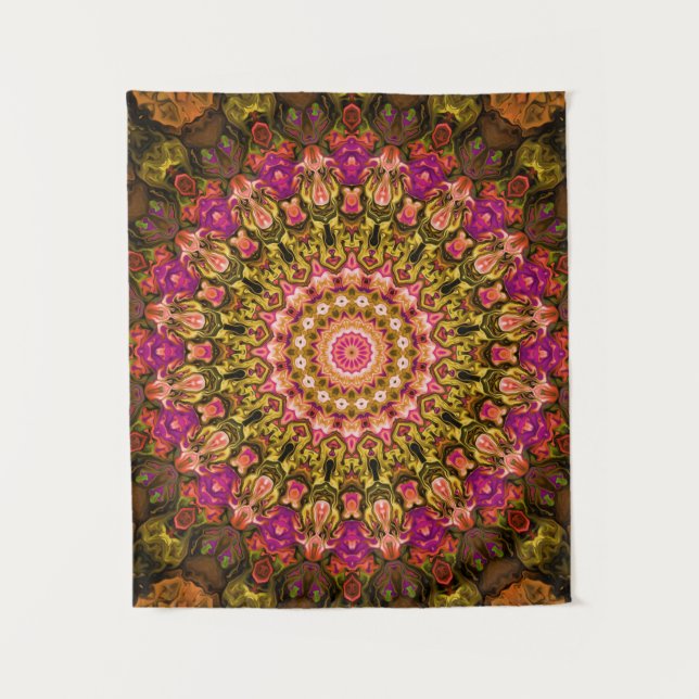 Tapiz beautiful textile carpet mandala pattern (Anverso)