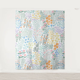 Tapiz Bebé de flores modernas en flor baby shower