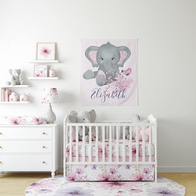 Tapiz Bebé elefante adorable acuarela  (Subido por el creador)