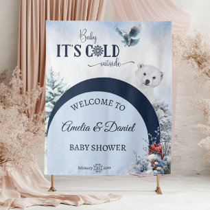 Tapiz Bebé frío al aire libre oso invierno Baby Shower m