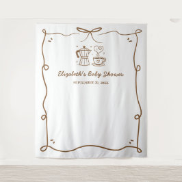 Tapiz Bebé prepara café Baby Shower