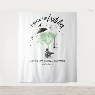 Tapiz Beber brujas Halloween Bridal Shower Backdrop