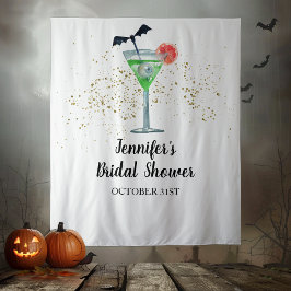Tapiz Beber brujas Halloween Bridal Shower Backdrop
