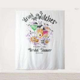 Tapiz Beber brujas Halloween Bridal Shower Backdrop