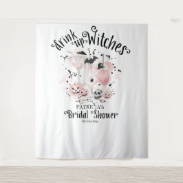 Tapiz Beber brujas Halloween Bridal Shower Backdrop
