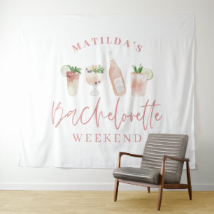 Tapiz Bebidas modernas femeninas rosadas fin de semana d