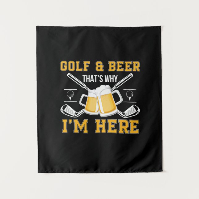 Tapiz Beer Drinker Golf And Beer Birthday (Anverso)