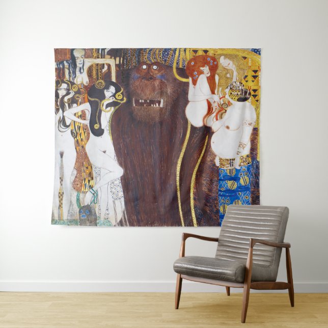 Tapiz Beethoven Frieze (detalle), Gustav Klimt (In situ (horizontal))
