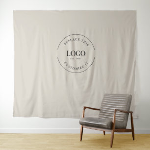 Tapiz Beige Personalizado sencillo fondo marca de la emp