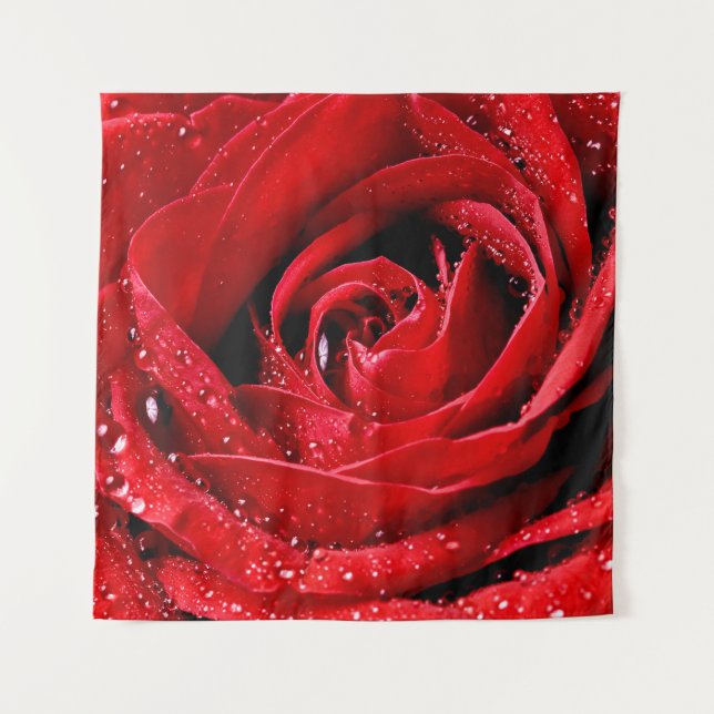 Tapiz Bellas gotas de agua Rosa (Anverso)